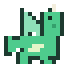 baby dragon with emerald scales
